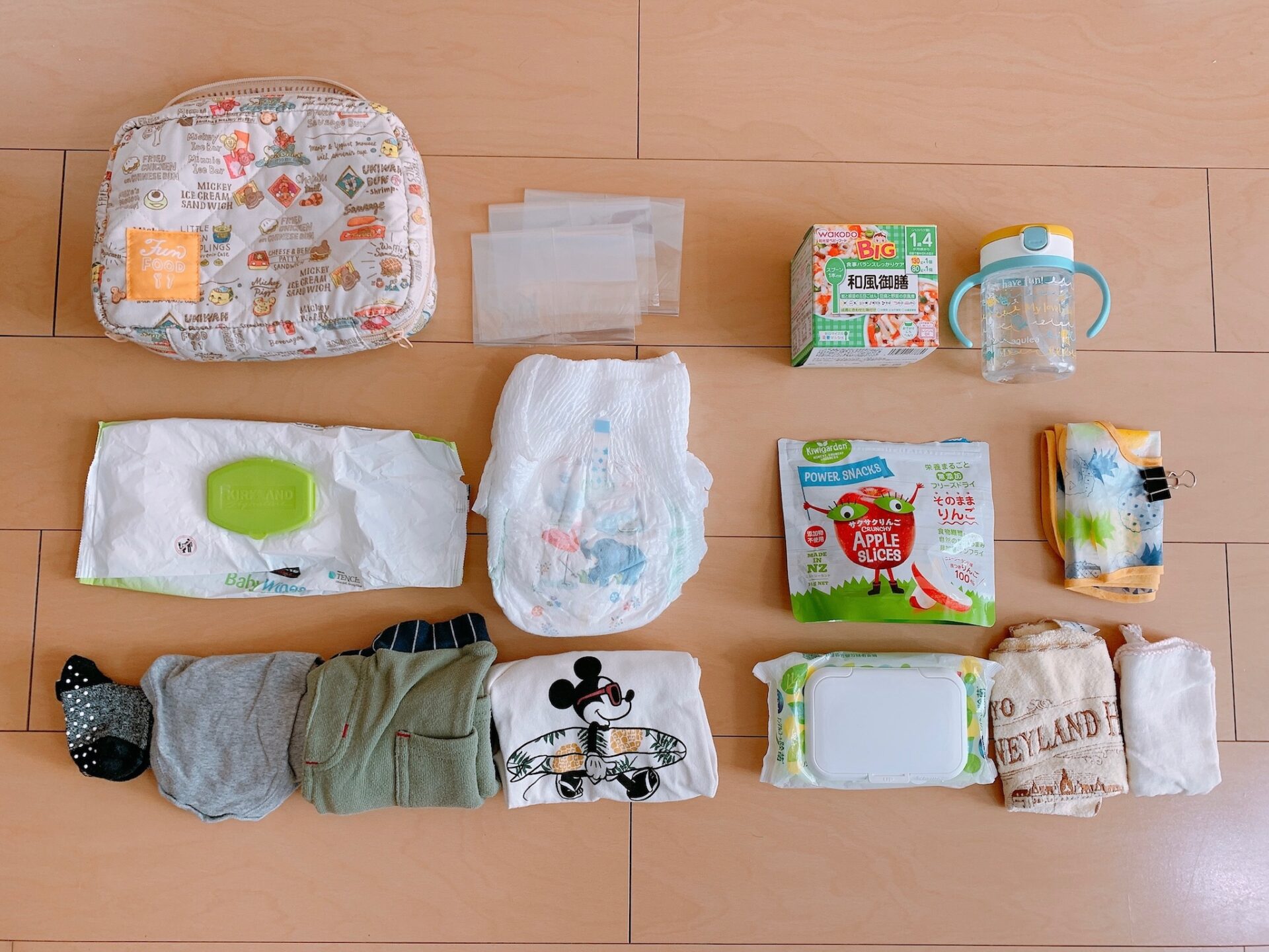 2泊3日子連れ旅行の荷物