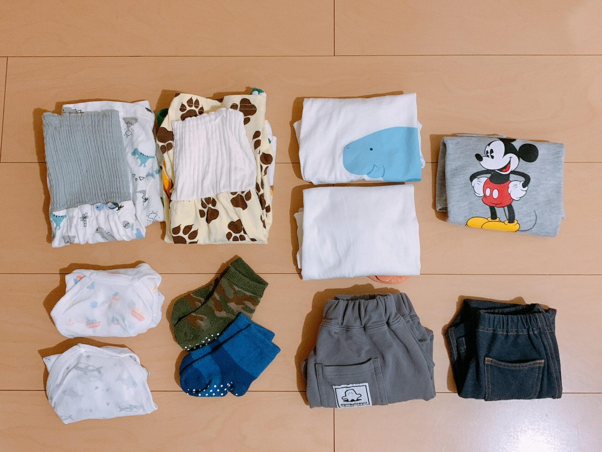 2泊3日子連れ旅行の荷物