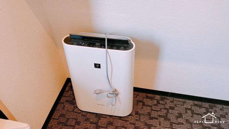 クイーンズホテル千歳　宿泊レポート　加湿空気清浄機